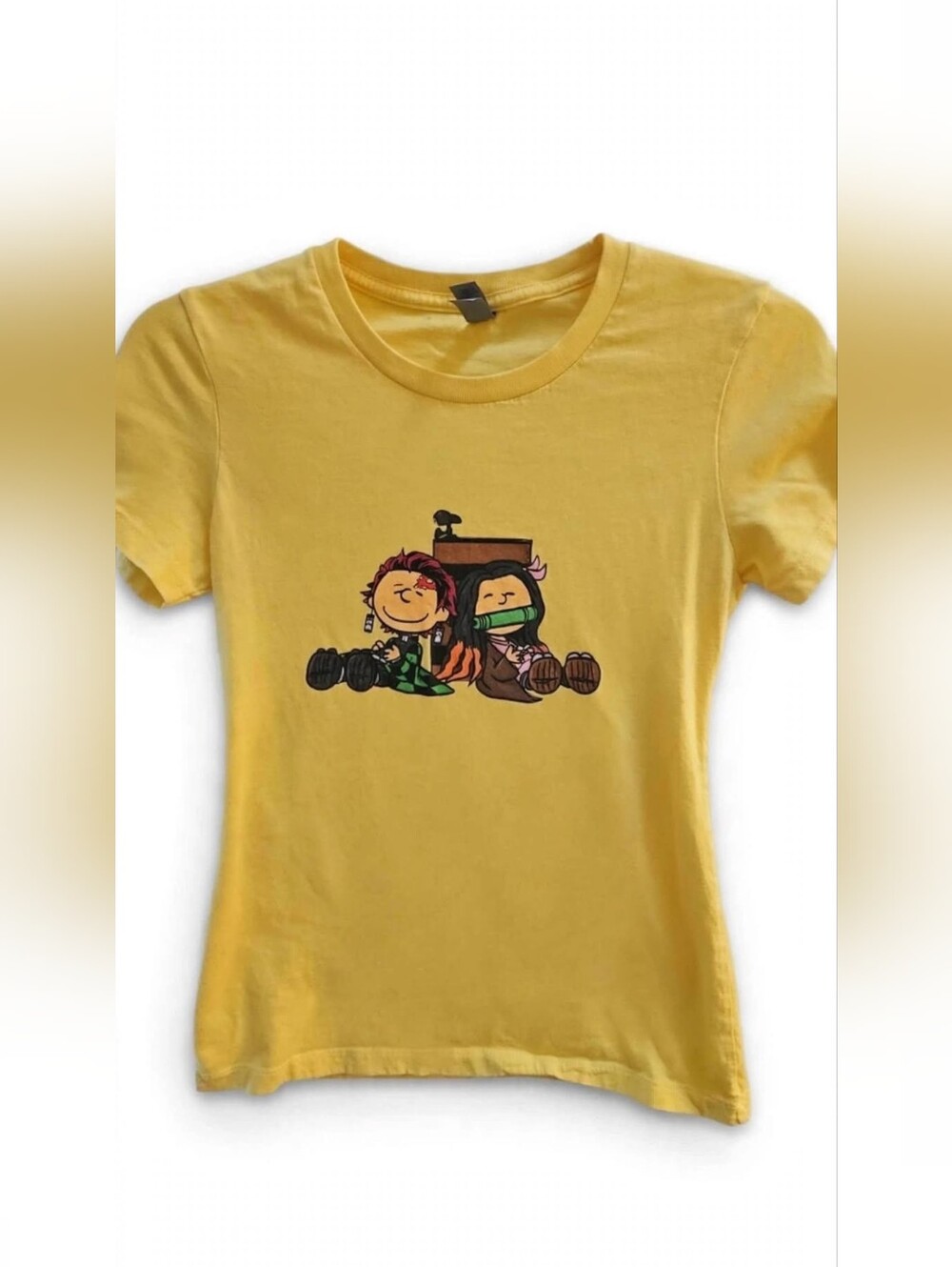 Peanuts VTG SLAYER Women's Yellow T-shirt SZ S